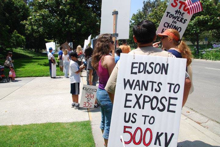 Chino Hills community protest against 500kV overhead lines